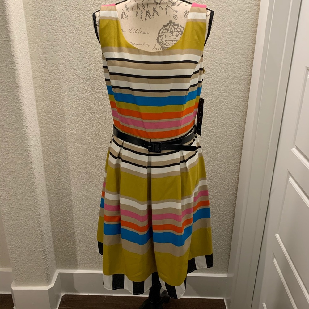 NWT A-Line Striped sleeveless dress